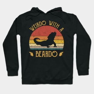 Weirdo With A Beardo Bearded Dragon Rertro Hoodie